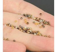 CHAKEUZND Perline di Perle finte Tinte, Confezione da 1000 Perline distanziatrici con estremità a cricchetto in Rame Placcato Oro Multicolore, Diverse Misure(Mixed,Dia 3.0mm Hole 2mm)