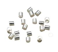 CHAKEUZND Perline di Perle finte Tinte, Confezione da 30 Perline a crimpare in Argento Sterling 925 1,5-2 mm for la creazione di Gioielli(1.5mm)