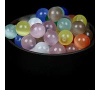 CHAKEUZND Perline di Perle finte Tinte, Perline di Pietra Rotonde sciolte Multicolore Diverse Dimensioni for la creazione Gioielli Fai da Te(Color Cat Eye,10mm 36 to 37pcs)
