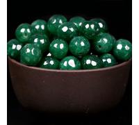 CHAKEUZND Perline di Perle finte Tinte, Perline di Pietra Rotonde sciolte Multicolore Diverse Dimensioni for la creazione Gioielli Fai da Te(Facet Emeralds Jade,4.0mm 88 to 91pcs)