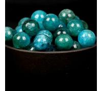 CHAKEUZND Perline di Perle finte Tinte, Perline di Pietra Rotonde sciolte Multicolore Diverse Dimensioni for la creazione Gioielli Fai da Te(Blue Apatite Jade,4.0mm 88 to 91pcs)