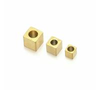CHAKEUZND Perline di Perle finte Tinte, Perline distanziatrici a cubo in Acciaio Inossidabile da 20-50 Pezzi, Multicolore, 3,0-5,0 mm, for la creazione di Gioielli Fai Te(Gold 20pcs,5mm)
