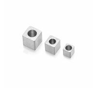 CHAKEUZND Perline di Perle finte Tinte, Perline distanziatrici a cubo in Acciaio Inossidabile da 20-50 Pezzi, Multicolore, 3,0-5,0 mm, for la creazione di Gioielli Fai Te(Steel 50pcs,5mm)