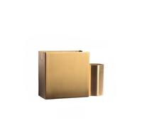 CHAKEUZND Regalo per la Festa del papà Porta tovaglioli Porta tovaglioli in Acciaio Inossidabile da 9,5 * 2,5 * 6,8 cm 1/2 Pezzi(Matte Gold,W:9.8*D:2.5*H:6.8cm 1pcs)