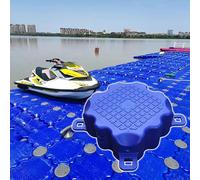 CHAKEUZND Robusta Piattaforma da Pesca, Kit di pontile Galleggiante Portatile for attività Ricreative in Acqua/Pesca(8pcs,S)