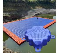 CHAKEUZND Robusta Piattaforma da Pesca, Pontile Galleggiante ad Alta capacità portante, pontone modulare in plastica(S)