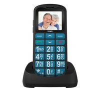 CHAKEYAKE Telefono Cellulare per Anziani, GSM Dual SIM Cellulare con Base di Ricarica, Volume Alto, Tasti Grandi, Funzione SOS, Chiamata Rapida, Blu