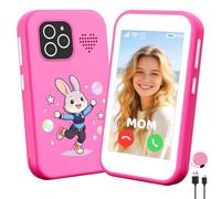 CHAKEYAKE Telefono per Bambini, Mini Smartphone Bambini Senza Contratto, Display HD da 3,5", Fotocamera, Giochi Educativi, Batteria 1000 mAh, USB-C, Regalo di Natale e Compleanno per Bambini 3-12