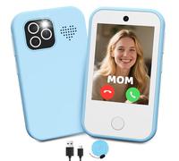 CHAKEYAKE Telefono per Bambini, Smartphone Bambini 4G Sbloccato con Chiamate, Touch Screen, Doppia Fotocamera, Giochi Educativi, Lettore Musicale, Regalo per Ragazzi e Ragazze 3-9 Anni, Blu