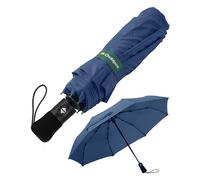 Chakipee Kompakter Reise Regenschirm Groß Sturmfest - Automatik Taschenschirm für Herren und Damen, Tragbarer 210T-Stoff 97 cm Spannweite 8 Rippen Schirm Dunkelblau