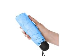 Chakipee Mini Ombrello Pieghevole Portatile UV Tascabile da Viaggio Ombrelli per Attività All'aperto - Ombrello per uomo e donna, Sole e Pioggia Blu Umbrella