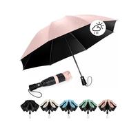 Chakipee Ombrello Pieghevole Pioggia Antivento UV da Viaggio - Ombrelli inverso Portatile per donna Automatico Apri Chiudi, Rivestimento in 210T Apertura 97 cm 8 Stecche