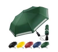 Chakipee Ombrello Portatile Riflettente - Pieghevole Antivento Da Pioggia Compatto da Viaggio - Automatico Ombrelli Resistenti Ventilato Per Uomo e Donna Verde 8 Ossain Fibra di Vetro