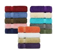 Chakir Turkish Linens Asciugamani di lusso per hotel e spa, 100% vero cotone turco, set da 12, confezione assortita