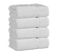 Chakir Turkish Linens Asciugamani turchi per il bagno in 100% cotone di alta qualità, 40 x 76 cm (4 pezzi, bianco)