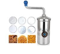 Chakli Maker/Pressa Idiyappam/Macchina Murukku/per Sev, Namkeen, Noodles, Maggi Utensili da cucina in acciaio inossidabile 6 Jalis 1 pezzo.