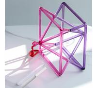 Chakra, cristallo di quarzo bicolore rosa-viola che canta Mokaba Merkaba, terapia del suono, meditazione, yoga, percussioni, piramide, strumento musicale curativo (17,8 cm)