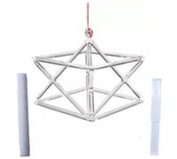 Chakra Cristallo di quarzo otticamente trasparente Piramide di Merkaba cantante con due tipi di ciotola di canto di cristallo Attaccante regalo for la preghiera di meditazione di guarigione del suono