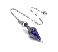 Chakra Crystal Pendulum Hexagonal Reiki Healing Crystal Points Gemstone Dowsing Pendulum for Divination