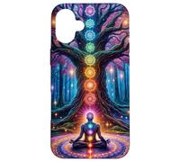 Chakra Meditazione Albero Natura Universo Custodia per iPhone 16 Plus