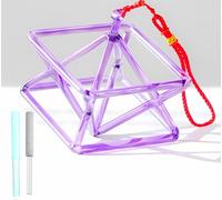 Chakra otticamente blu cristallo di quarzo canto Mokaba Merkaba for terapia del suono meditazione yoga percussioni piramide strumento musicale curativo(9 inch)