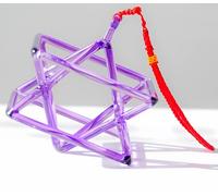 Chakra Piramide di canto in cristallo di quarzo trasparente otticamente blu/Merkaba/Mokaba for la meditazione curativa, preghiera di meditazione curativa con il suono(10 inch)