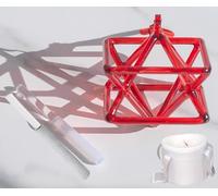 Chakra Piramide di canto in cristallo di quarzo trasparente otticamente rosso/Merkaba/Mokaba for la meditazione curativa, strumento musicale curativo a percussione yoga(9 inch+bag)