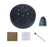 Chakra Rain Drum - 3 pollici, 6 note, armonizzati con i ritmi della natura nel tuo giardino(Black)