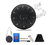 Chakra Rain Drum - 6 pollici, 11 note, armonizzati con i ritmi della natura nel tuo giardino(Black)