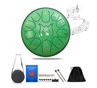 Chakra Rain Drum - 6 pollici, 11 note, armonizzati con i ritmi della natura nel tuo giardino(Green)