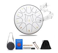 Chakra Rain Drum - 6 pollici, 11 note, armonizzati con i ritmi della natura nel tuo giardino(White)