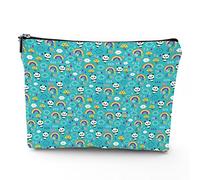 Chakra, trousse da viaggio per il trucco, con icone colorate, chakra principali, da donna, grande, organizer per trucchi in lino, borsa da toilette, multicolore, 17,8 x 22,9 cm, multicolore_10, Taglia