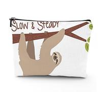 Chakra, trousse da viaggio per il trucco, con icone colorate, chakra principali, da donna, grande, organizer per trucchi in lino, borsa da toilette, multicolore, 17,8 x 22,9 cm, Marrone_39, Taglia