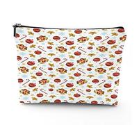 Chakra, trousse da viaggio per il trucco, con icone colorate, chakra principali, da donna, grande, organizer per trucchi in lino, borsa da toilette, multicolore, 17,8 x 22,9 cm, Rosso Giallo_7, Taglia