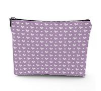 Chakra, trousse da viaggio per il trucco, con icone colorate, chakra principali, da donna, grande, organizer per trucchi in lino, borsa da toilette, multicolore, 17,8 x 22,9 cm, Viola_40, Taglia