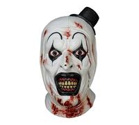 Chaks - Terrifier Art the Clown Mask, accessorio per costumi di Halloween, maschera horror a testa intera in lattice per cosplay di carnevale