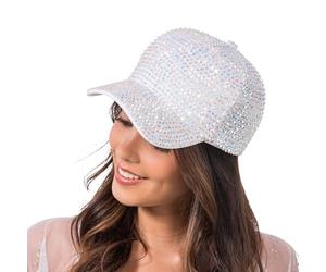 Chaks - Berretto da Baseball con Brillantini, Berretto con Strass per Festival, Feste e Carnevale