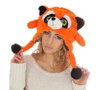 Chaks - Cappello animale per adulti, cappello di peluche con faccia di animale, accessorio per carnevale, festa a tema