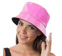 Chaks - Cappello da pescatore da donna con effetto metallizzato, cappello da pescatore pieghevole con protezione UV, accessorio alla moda per festival e feste
