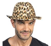 Chaks - Cappello fedora in stile leopardato per donna e uomo, stampa animalier, accessorio per costumi di carnevale e festival