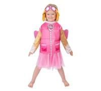 Chaks - Costume da bambina Skye, outfit ufficiale Paw Patrol, set di 4 pezzi con fascia per capelli, ali, maglietta e pantaloni per Carnevale