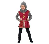 Chaks - Costume da cavaliere per bambino, set da 2 pezzi, tunica, cappuccio | Costume da cavaliere medievale, drago o leone, Carnevale e cosplay, feste di compleanno per bambini, giochi di ruolo