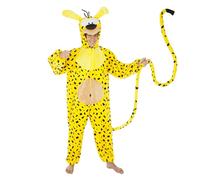 Chaks - Costume Marsupilami per adulti, tuta ufficiale del fumetto, tuta gialla con cappuccio per Carnevale e Comic Con
