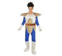 Chaks - Costume Vegeta, Dragon Ball, set da 8 pezzi per adulti, outfit per carnevale, Halloween e appassionati di anime