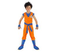 CHAKS Costume Goku Saiyan Dragon Ball Z per bambini, colore: arancione, 5-6 anni (116 cm)