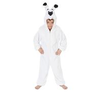 Chaks Costume per bambini con cane Idefix, costume con licenza Asterix e Obelix, misura 152 Carnevale, bianco, 152