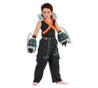 Chaks - Costume Katsuki Bakugo per bambini, My Hero Academia Anime, set da 5 pezzi con accessori per carnevale e fumetti