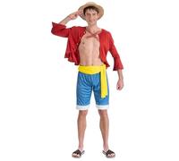 Chaks C4612S - Costume Luffy, da adulto, taglia S