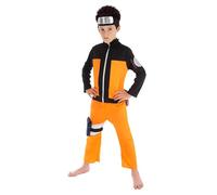 Naruto Uzumaki Costume 5 Pezzi Arancione Nero - M