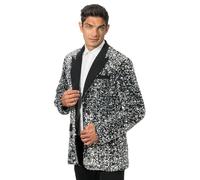 Chaks - Giacca di paillettes, giacca glitterata per festival, carnevale, Capodanno, giacca di paillettes per costume da showman
